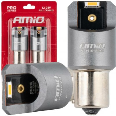 FULL CANBUS PRO PY21W LED žárovky 2x1860 SMD oranžová 12V 24V AMIO-03594 – Hledejceny.cz