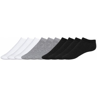LIVERGY Pánské nízké ponožky s BIO bavlnou, 10 párů (39/42, bílá/šedá/černá)
