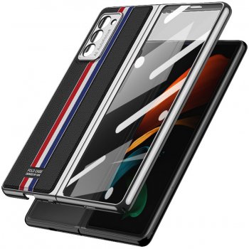 Pouzdro GKK LEATHER se sklem Samsung Galaxy Z Fold 2 5G Tricolour černé