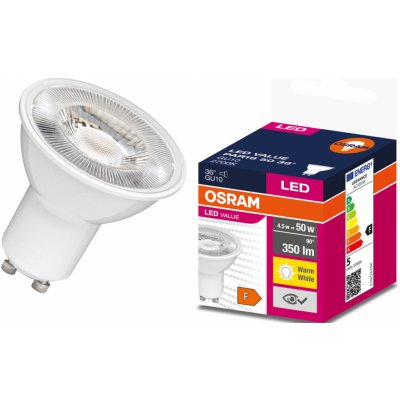 Osram žárovka LED VALUE PAR16 Plastic 50 36° 5W 2700K GU10 – Zboží Mobilmania