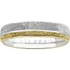 Prsteny SILVEGO Snubní stříbrný prsten FLERS pozlacený žlutým zlatem SHG0365GP