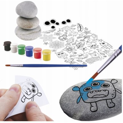 SMT Creatoys Malování na oblázky/kameny s očima kreativní sada v krabičce 16x21x4cm – Sleviste.cz