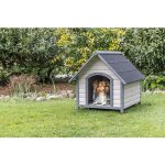 Natura bouda pro psa se sedlovou střechou M-L 83 x 87 x 101 cm šedá – Sleviste.cz