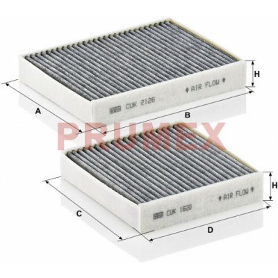 MANN CUK 21 000-2 kabinový (pylový) filtr – Hledejceny.cz