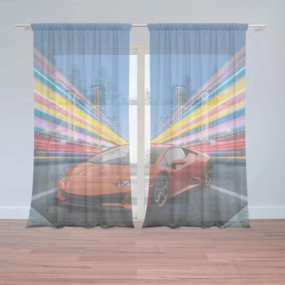 Záclony Sportovní auto 2: 2 ks - 150x250 cm - Sablio – Hledejceny.cz