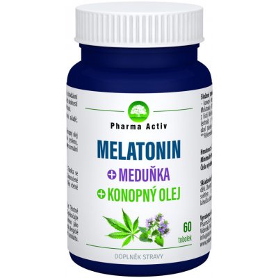 PHARMA ACTIV Melatonin + meduňka + konopný olej 60 tobolek – Hledejceny.cz