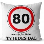 Impar Polštář Ty jedeš dál věk 80 40x40 – Sleviste.cz