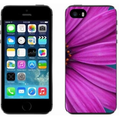 Pouzdro mmCase Gelové iPhone 5/5s - fialová kopretina – Zboží Mobilmania