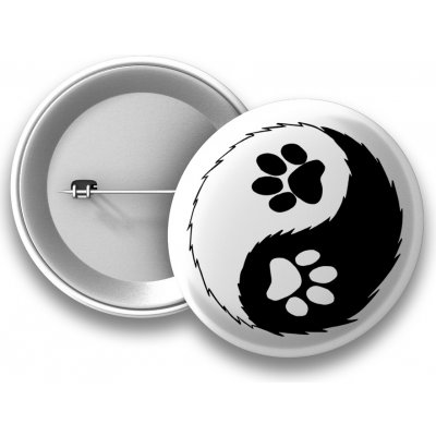 Animerch Placka Yin Yang Paw - 50 mm – Zboží Mobilmania