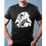 Želva optimista, bílý potisk pánské tričko černá – Zbozi.Blesk.cz