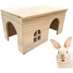 Trixie Dřevěný domek s rovnou střechou pro králíky 40 x 20 x 23 cm – Sleviste.cz