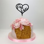 Zápich do dortu - pan a paní v srdci - černý - 1ks – Zboží Dáma