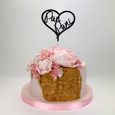 Zápich do dortu - pan a paní v srdci - černý - 1ks – Zboží Dáma