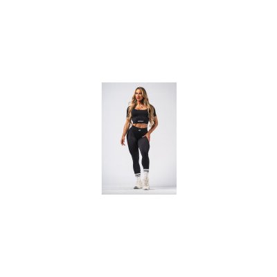 NEBBIA Tvarující bezešvý crop top FLOW SEAMLESS černý – Zboží Dáma