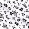 Metráž Goldea bavlněné plátno - černé lebky na bílém 160 cm