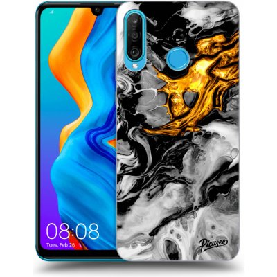 Pouzdro Picasee silikonové Huawei P30 Lite - Black Gold 2 čiré – Zbozi.Blesk.cz