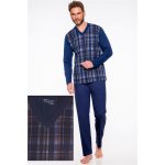 Taro Roman pánské pyžamo dlouhé nadměrná velikost tmavě modré