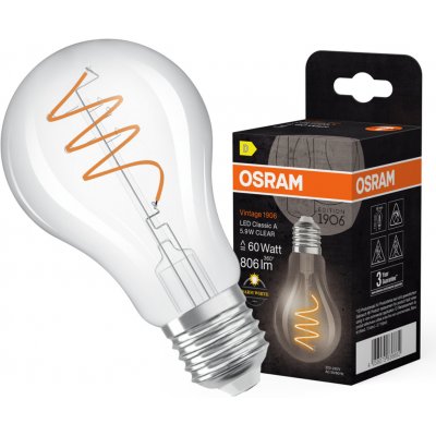 Osram A60 E27 5,9W = 60W 806 lm 2700K teplá bílá Vintage 1906 – Hledejceny.cz