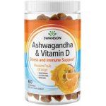 Swanson Ashwagandha & Vitamin D Mučenka Pomeranč 60 ks gummies – Hledejceny.cz