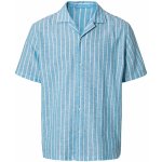 Livergy pánská lněná košile pruhovaná/modrá/bílá – Zboží Mobilmania
