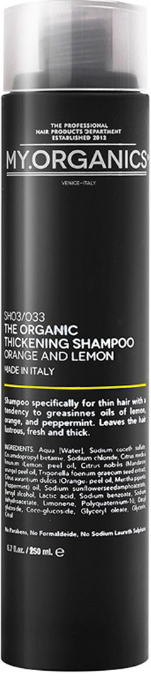 The Organic Thickening Shampoo Orange And Lemon 250 ml