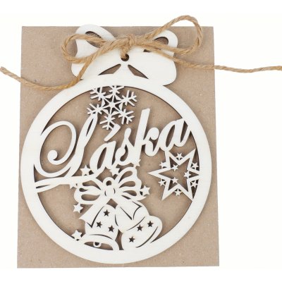 Kúzlo dreva Vánoční dekorace Láska10 cm – Zboží Mobilmania