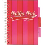Pukka Pad projektový blok Pukka Stripe A5, linky 8 mm, růžový 200 listů – Zbozi.Blesk.cz