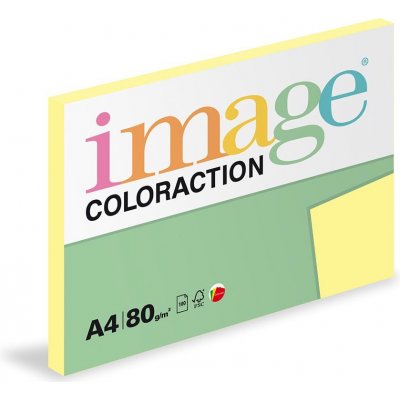 Papír barevný A4 80 g Coloraction YE23 Desert pastelově žlutá 100 ks
