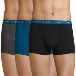 Dim Cotton Stretch Boxer pánské boxerky 3 ks 3x tmavě modrá