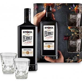 Fernet Stock Original 38% 0,5 l (dárkové balení 2 sklenice)