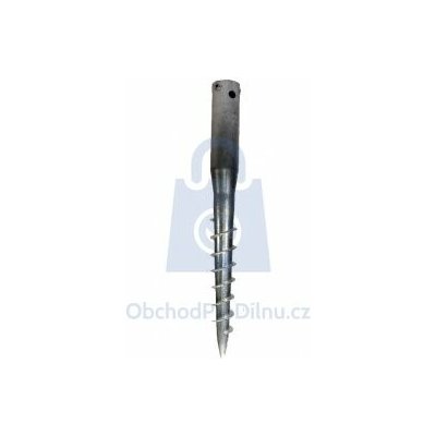 Zemní vrut s kruhovou objímkou, žárově pozinkovaný, výroba Asie 60 x 550 mm, balení 1 ks – Hledejceny.cz
