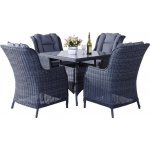 ROJAPLAST zahradní ratanová souprava REGINA antracit – Sleviste.cz