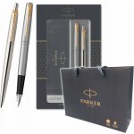 Parker Jotter Stainless Steel GT sada plnicí pero a kuličková tužka 1501/1563257 – Zboží Živě