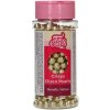 Dekorace na dort Fun Cakes Crispy Choco Pearls - metalická žlutá 60g