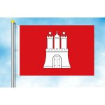 LIBEA, s.r.o. Hamburk vlajka Rozměr: 100×150 cm, Uchycení: Karabiny na stožár – Hledejceny.cz