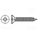 BOSSARD 3070482 Vrut; do kovu; 2,2x13; Hlava: kuželová; Torx®; TX06; kalená ocel – Hledejceny.cz