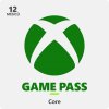 Herní kupon Microsoft Xbox Game Pass Core členství 12 měsíců
