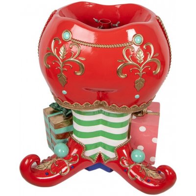 Clayre & Eef Červený plastový stojan pod vánoční stromeček boty – 57x41x66 cm – Hledejceny.cz