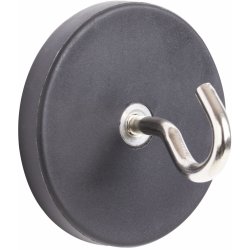 Walteco Pogumovaný neodymový magnet průměr 43mm, s háčkem, nosnost 10kg , 100515