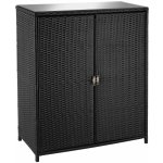 zahrada-XL Zahradní úložná skříň černá 83 x 45 x 76 cm polyratan – Zboží Dáma zahrada-XL Zahradní úložná skříň černá 83 x 45 x 76 cm polyratan – Zboží Dáma