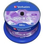 Verbatim DVD+R DL 8,5GB 8x, AZO, spindle, 50ks (43758) – Zboží Mobilmania