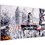 Obraz - Ulice v Paříži, olejomalba, třídílný 120x80 cm