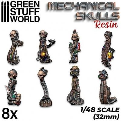 Dekorace Green Stuff World: Resin Mechanical Skulls – Zboží Mobilmania