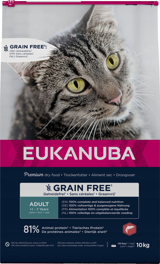 Eukanuba Adult Grain Free bohaté na lososa 10 kg