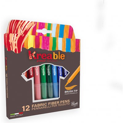 Sada fixů na textil Toy Color 12 barev – Zboží Dáma