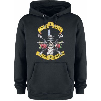 Guns n Roses Amplified Collection Top Hat Skull černá Mikina s kapucí – Hledejceny.cz