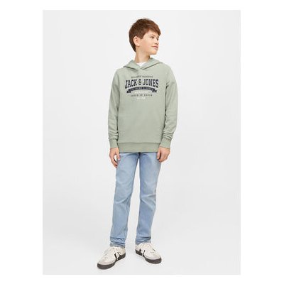 Jack & Jones Junior Mikina Logo 12257309 šedá