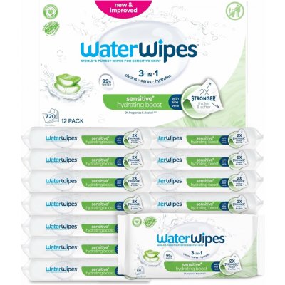 WaterWipes Vlhčené ubrousky zklidňující s aloe vera 720 ks – Hledejceny.cz