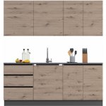 DOMOLETTI Kuchyňská sestava Asti 200 cm dub – Zboží Mobilmania