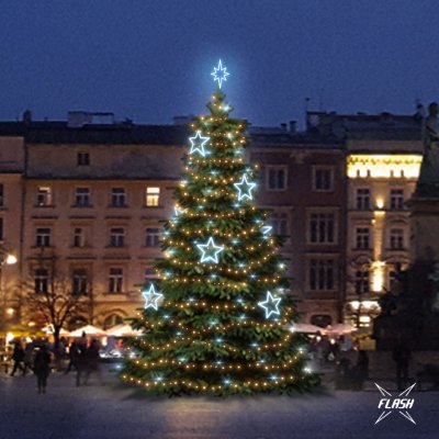 DECOLED LED světelná sada na vánoční stromy vysoké 9-11 m teplá bílá s Flash ledové dekory 8EFD13 – Zboží Dáma